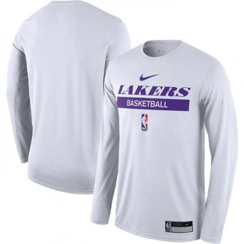 Men's Los Angeles Lakers White 2022/23 Legend On-Court Practice Performance Long Sleeve T-Shirt Men's Los Angeles Lakers White 2022/23 Legend On-Court Practice Performance Long Sleeve T-Shirt