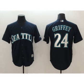 Men's MLB Seattle Mariners #24 Ken Griffey Jr. Navy Cool Base Jersey Men's MLB Seattle Mariners #24 Ken Griffey Jr. Navy Cool Base Jersey