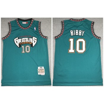 Men's Memphis Grizzlies #10 Mike Bibby 1998-99 Green Throwback Stitched Jersey Men's Memphis Grizzlies #10 Mike Bibby 1998-99 Green Throwback Stitched Jersey
