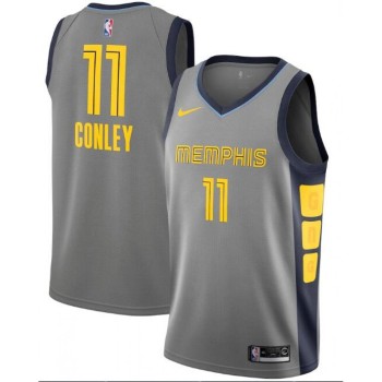 Men's Memphis Grizzlies #11 Mike Conley Grey City Edition Stitched Swingman Jersey Men's Memphis Grizzlies #11 Mike Conley Grey City Edition Stitched Swingman Jersey