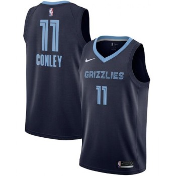 Men's Memphis Grizzlies #11 Mike Conley Navy Icon Edition Stitched Swingman Jersey Men's Memphis Grizzlies #11 Mike Conley Navy Icon Edition Stitched Swingman Jersey