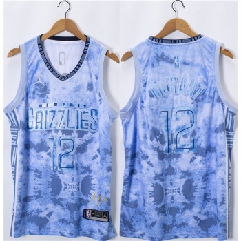 Men's Memphis Grizzlies #12 Ja Morant Blue Stitched Jersey Men's Memphis Grizzlies #12 Ja Morant Blue Stitched Jersey