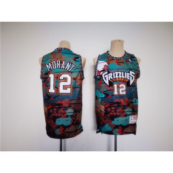 Men's Memphis Grizzlies #12 Ja Morant Green/Black/Red Stitched Jersey Men's Memphis Grizzlies #12 Ja Morant Green/Black/Red Stitched Jersey