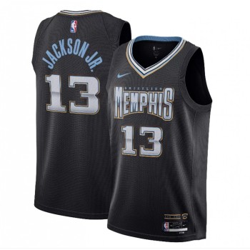 Men's Memphis Grizzlies #13 Jaren Jackson Jr. Black 2022/23 City Edition Stitched Basketball Jersey Men's Memphis Grizzlies #13 Jaren Jackson Jr. Black 2022/23 City Edition Stitched Basketball Jersey
