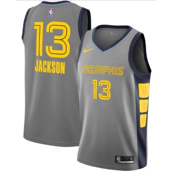 Men's Memphis Grizzlies #13 Jaren Jackson Jr. Grey City Edition Stitched Jersey Men's Memphis Grizzlies #13 Jaren Jackson Jr. Grey City Edition Stitched Jersey