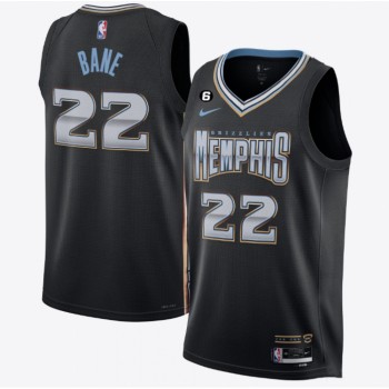 Men's Memphis Grizzlies #22 Desmond Bane Black 2022/23 City Edition With NO.6 Patch Stitched Basketball Jersey Men's Memphis Grizzlies #22 Desmond Bane Black 2022/23 City Edition With NO.6 Patch Stitched Basketball Jersey