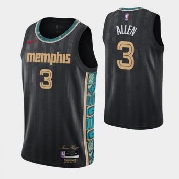 Men's Memphis Grizzlies #3 Grayson Allen 2020-21 Black City Edition Stitched NBA Jersey Men's Memphis Grizzlies #3 Grayson Allen 2020-21 Black City Edition Stitched NBA Jersey