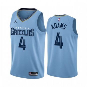 Men's Memphis Grizzlies #4 Steven Adams 2022/23 Light Blue Statement Edition Stitched Jersey Men's Memphis Grizzlies #4 Steven Adams 2022/23 Light Blue Statement Edition Stitched Jersey