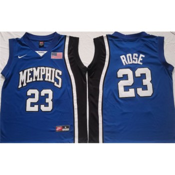 Men's Memphis Tigers #23 Derrick Rose Blue Stitched Jersey Men's Memphis Tigers #23 Derrick Rose Blue Stitched Jersey
