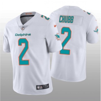 Men's Miami Dolphins #2 Bradley Chubb 2022 White Vapor Untouchable Limited Stitched Jersey