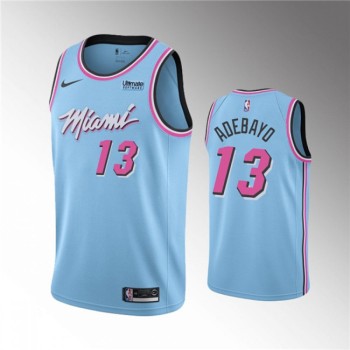 Men's Miami Heat #13 Bam Adebayo Blue City Edition Swingman Stitched Jersey Men's Miami Heat #13 Bam Adebayo Blue City Edition Swingman Stitched Jersey