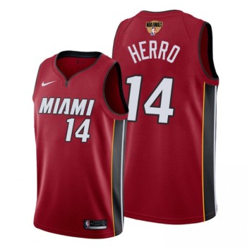 Men's Miami Heat #14 Tyler Herro 2020 Red Finals Bound Statement Edition Swingman Stitched Jersey Men's Miami Heat #14 Tyler Herro 2020 Red Finals Bound Statement Edition Swingman Stitched Jersey