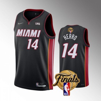 Men's Miami Heat #14 Tyler Herro Black 2023 Finals Icon Edition Stitched Basketball Jersey Men's Miami Heat #14 Tyler Herro Black 2023 Finals Icon Edition Stitched Basketball Jersey
