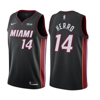 Men's Miami Heat #14 Tyler Herro Black Icon Edition Swingman Stitched Jersey Men's Miami Heat #14 Tyler Herro Black Icon Edition Swingman Stitched Jersey
