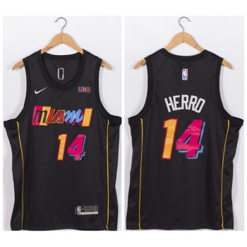 Men's Miami Heat #14 Tyler Herro Black Stitched Jersey Men's Miami Heat #14 Tyler Herro Black Stitched Jersey