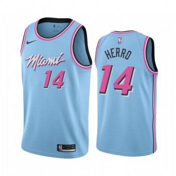 Men's Miami Heat #14 Tyler Herro Blue 2019 City Edition Stitched NBA Jersey Men's Miami Heat #14 Tyler Herro Blue 2019 City Edition Stitched NBA Jersey