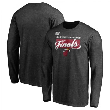 Men's Miami Heat 2020 Heather Charcoal Eastern Conference Champions Locker Room Long Sleeve T-Shirt Men's Miami Heat 2020 Heather Charcoal Eastern Conference Champions Locker Room Long Sleeve T-Shirt