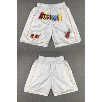 Men's Miami Heat 2022/23 White City Edition Shorts (Run Small)