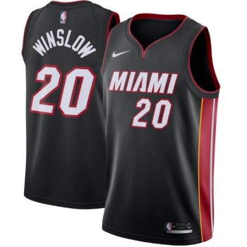Men's Miami Heat #20 Justise Winslow Black Icon Edition Swingman Stitched Jersey Men's Miami Heat #20 Justise Winslow Black Icon Edition Swingman Stitched Jersey