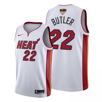 Men's Miami Heat #22 Jimmy Butler 2020 White Finals Bound Association Edition Swingman Stitched Jersey