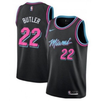 Men's Miami Heat #22 Jimmy Butler Black Stitched NBA Jersey