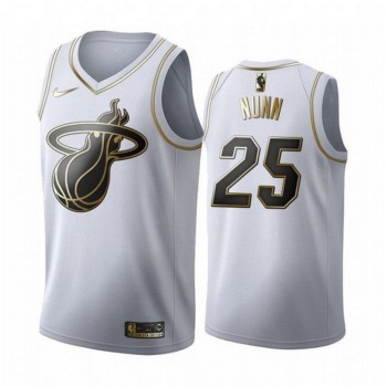 Men's Miami Heat #25 Kendrick Nunn 2019 Golden Edition White Stitched NBA Jersey Men's Miami Heat #25 Kendrick Nunn 2019 Golden Edition White Stitched NBA Jersey