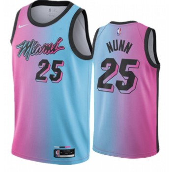 Men's Miami Heat #25 Kendrick Nunn 2020-21 Blue/Pink City Edition Stitched Jersey Men's Miami Heat #25 Kendrick Nunn 2020-21 Blue/Pink City Edition Stitched Jersey
