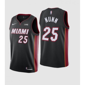 Men's Miami Heat #25 Kendrick Nunn Black Stitched NBA Jersey Men's Miami Heat #25 Kendrick Nunn Black Stitched NBA Jersey