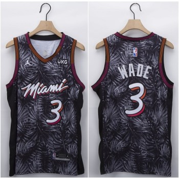 Men's Miami Heat #3 Dwyane Wade Black Lights Stitched NBA Jersey Men's Miami Heat #3 Dwyane Wade Black Lights Stitched NBA Jersey