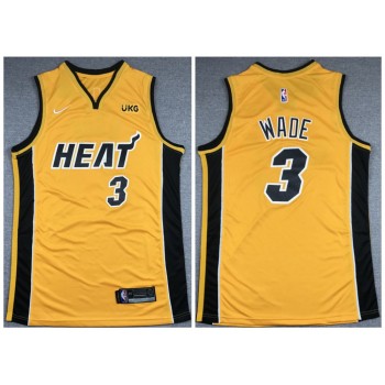 Men's Miami Heat #3 Dwyane Wade Gold Stitched NBA Jersey Men's Miami Heat #3 Dwyane Wade Gold Stitched NBA Jersey