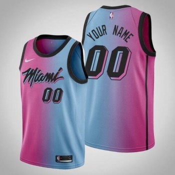 Men's Miami Heat Active Player 2020 Blue/Pink City Edition Vice Stitched Jersey Men's Miami Heat Active Player 2020 Blue/Pink City Edition Vice Stitched Jersey