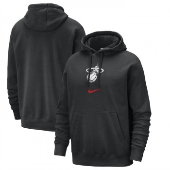Men's Miami Heat Black 2023/24 City Edition Essential Club Pullover Hoodie Men's Miami Heat Black 2023/24 City Edition Essential Club Pullover Hoodie