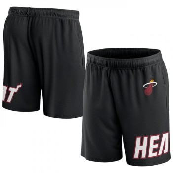 Men's Miami Heat Black Free Throw Mesh Shorts Men's Miami Heat Black Free Throw Mesh Shorts