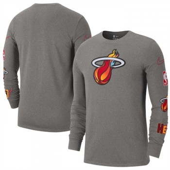 Men's Miami Heat Heather Charcoal 2022/23 City Edition Essential Expressive Long Sleeve T-Shirt Men's Miami Heat Heather Charcoal 2022/23 City Edition Essential Expressive Long Sleeve T-Shirt
