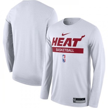 Men's Miami Heat White 2022/23 Legend On-Court Practice Performance Long Sleeve T-Shirt Men's Miami Heat White 2022/23 Legend On-Court Practice Performance Long Sleeve T-Shirt