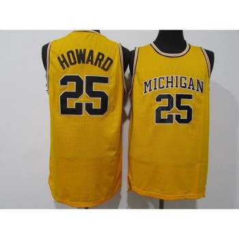 Men's Michigan Wolverines #25 Jace Howard Yellow College Stitched Football Jersey Men's Michigan Wolverines #25 Jace Howard Yellow College Stitched Football Jersey