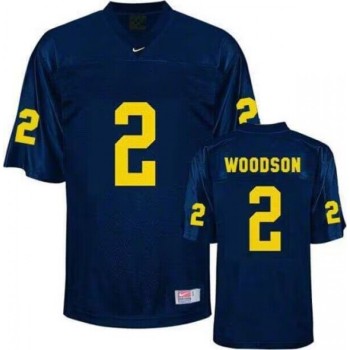 Men's Michigan Wolverines #2 Charles Woodson Navy Stitched Jersey Men's Michigan Wolverines #2 Charles Woodson Navy Stitched Jersey