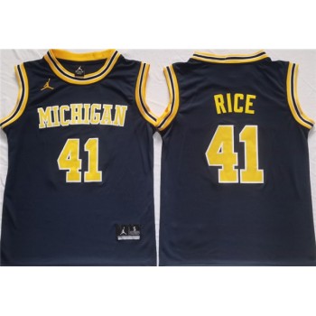 Men's Michigan Wolverines #41 Glen Rice Navy Stitched Jersey Men's Michigan Wolverines #41 Glen Rice Navy Stitched Jersey
