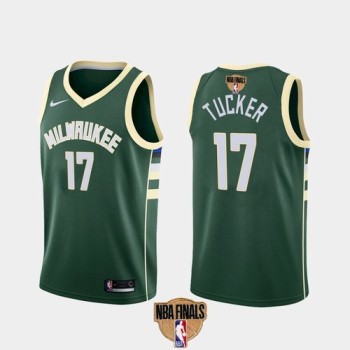 Men's Milwaukee Bucks #17 P.J. Tucker 2021 NBA Finals Green Association Edition Stitched Jersey Men's Milwaukee Bucks #17 P.J. Tucker 2021 NBA Finals Green Association Edition Stitched Jersey