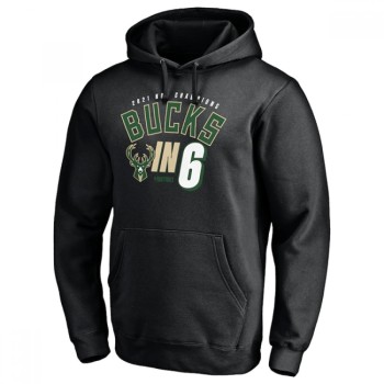 Men's Milwaukee Bucks 2021 Black Finals Champions In Six Pullover Hoodie Men's Milwaukee Bucks 2021 Black Finals Champions In Six Pullover Hoodie