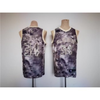 Men's Milwaukee Bucks #34 Giannis Antetokounmpo Purple Stitched Basketball Jersey Men's Milwaukee Bucks #34 Giannis Antetokounmpo Purple Stitched Basketball Jersey