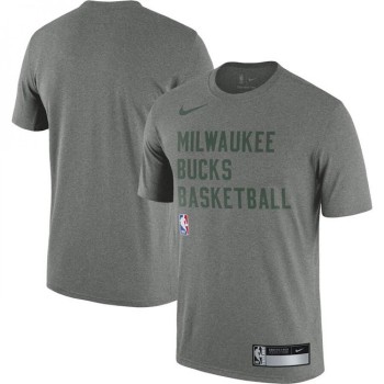 Men's Milwaukee Bucks Heather Gray 2023/24 Sideline Legend Performance Practice T-Shirt Men's Milwaukee Bucks Heather Gray 2023/24 Sideline Legend Performance Practice T-Shirt