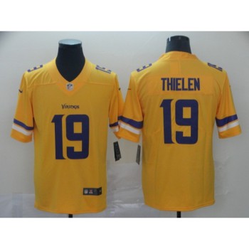 Men's Minnesota Vikings #19 Adam Thielen Gold Inverted Legend Stitched NFL Jersey