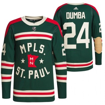 Men's Minnesota Wild #24 Matt Dumba 2022 Green Winter Classic Stitched Jersey Men's Minnesota Wild #24 Matt Dumba 2022 Green Winter Classic Stitched Jersey