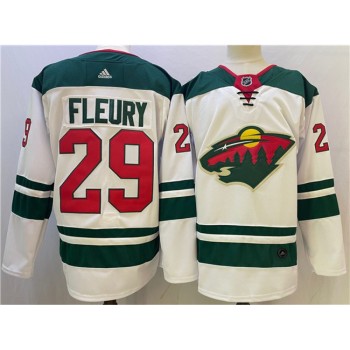Men's Minnesota Wild #29 Marc-Andre Fleury White Stitched Jersey Men's Minnesota Wild #29 Marc-Andre Fleury White Stitched Jersey