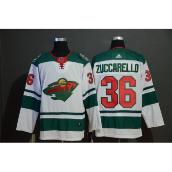 Men's Minnesota Wild #36 Mats Zuccarello White Stitched NHL Jersey Men's Minnesota Wild #36 Mats Zuccarello White Stitched NHL Jersey