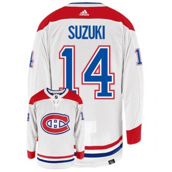 Men's Montreal Canadiens #14 Nick Suzuki White Stitched Jersey