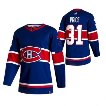 Men's Montreal Canadiens #31 Carey Price 2021 Blue Reverse Retro Stitched Jersey Men's Montreal Canadiens #31 Carey Price 2021 Blue Reverse Retro Stitched Jersey