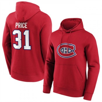 Men's Montreal Canadiens #31 Carey Price Red Pullover Hoodie Men's Montreal Canadiens #31 Carey Price Red Pullover Hoodie
