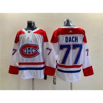 Men's Montreal Canadiens #77 Kirby Dach White Stitched Jersey Men's Montreal Canadiens #77 Kirby Dach White Stitched Jersey